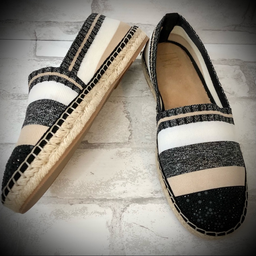 NWOT I.N.C Sparkle Black, Tan & White Flats